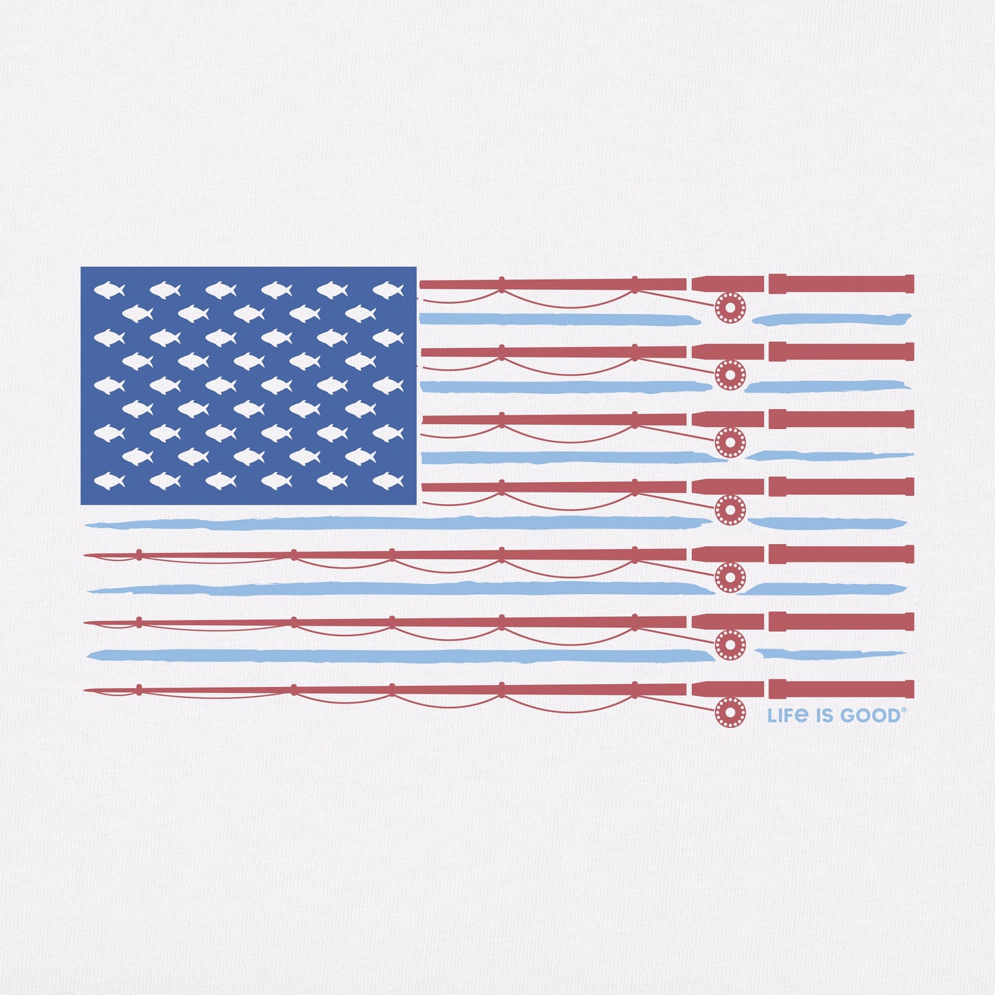 Men's Fishing Flag Short Sleeve Tee