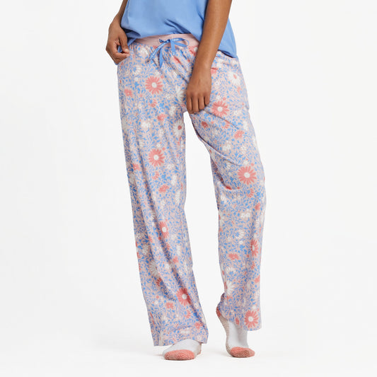Women's Daisy Wildflower Pattern Snuggle Up Sleep Pant