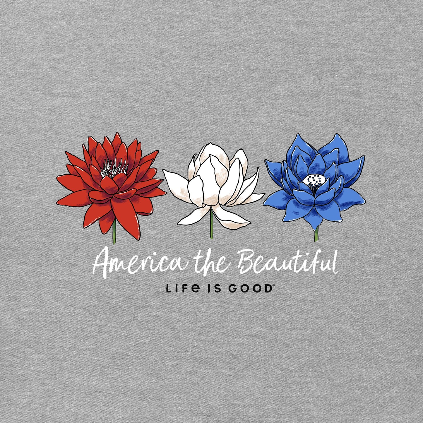 Women's America the Beautiful Lotus Short Sleeve Vee