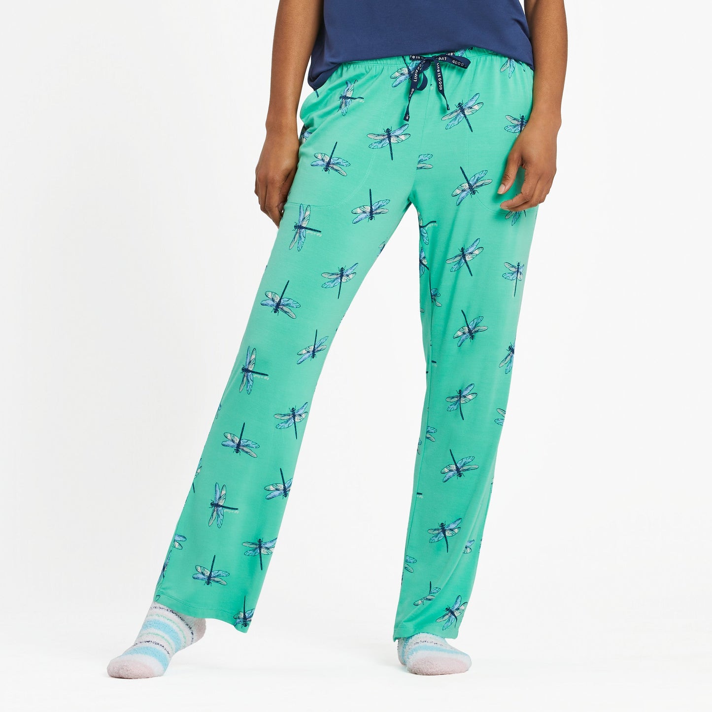 Women's Change Dragonfly Pattern Lightweight Sleep Pant