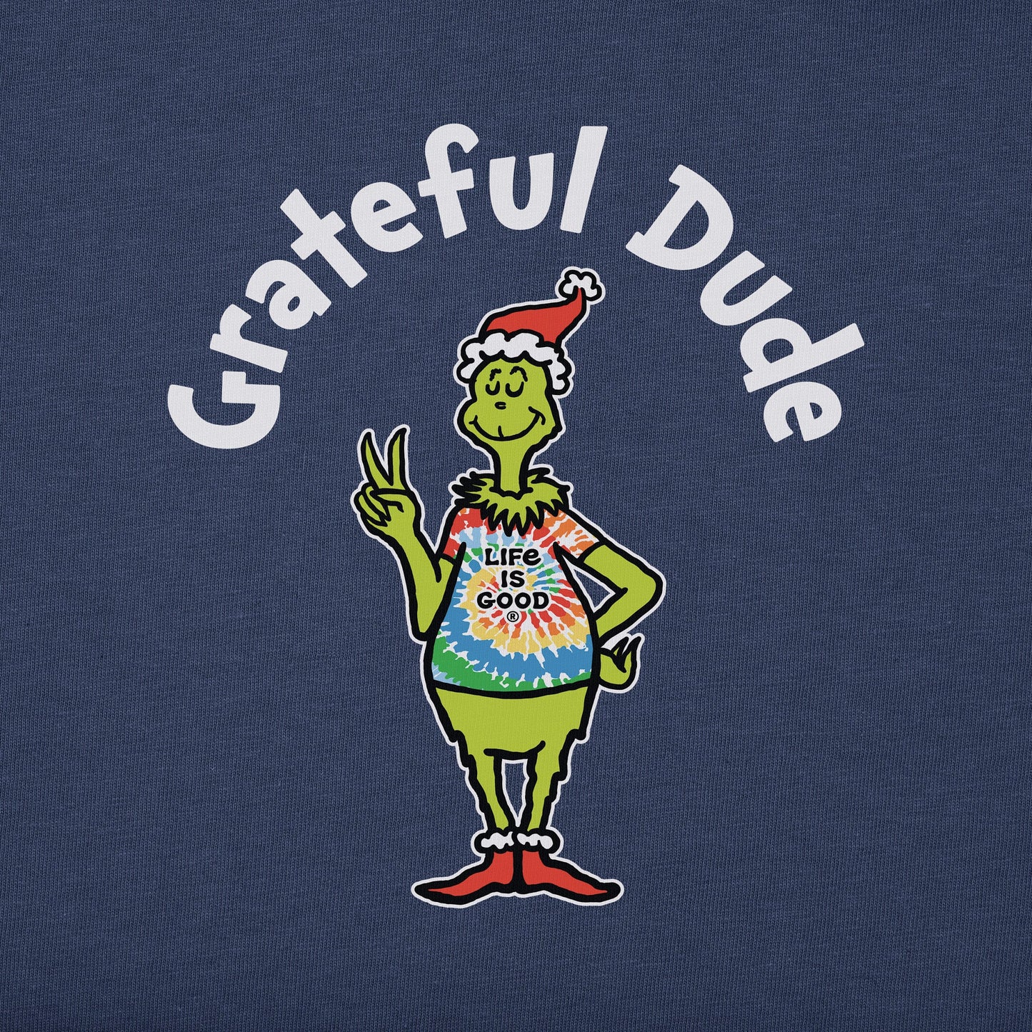 Men's Grinch Grateful Dude Long Sleeve Crusher Tee