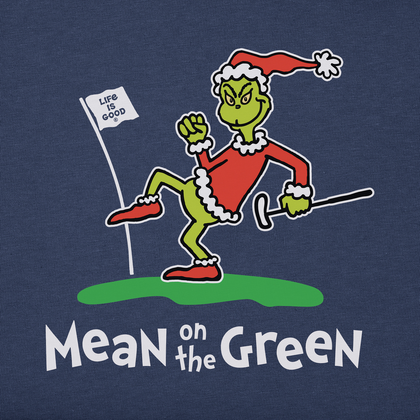 Men's Grinch Mean on the Green Long Sleeve Crusher Tee