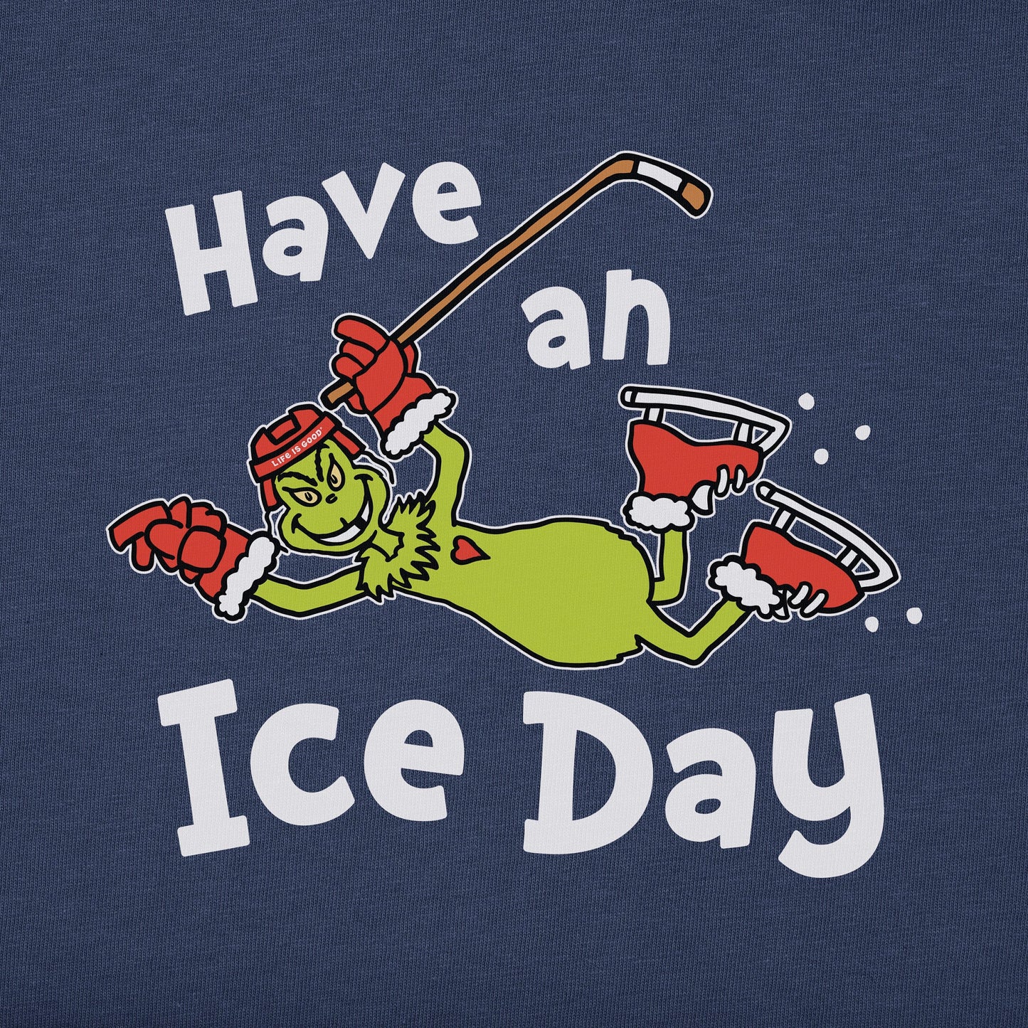 Men's Grinch Have an Ice Day Hockey Long Sleeve Crusher Tee
