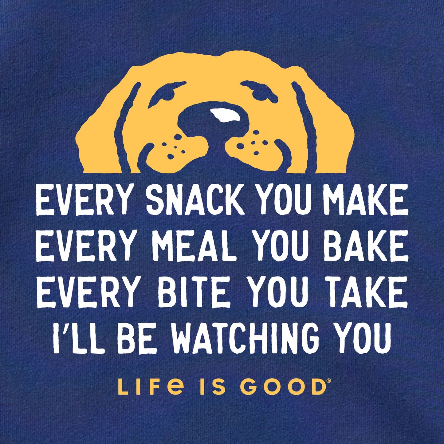 Women's I'll Be Watching You Yellow Lab Simply True Fleece Crew