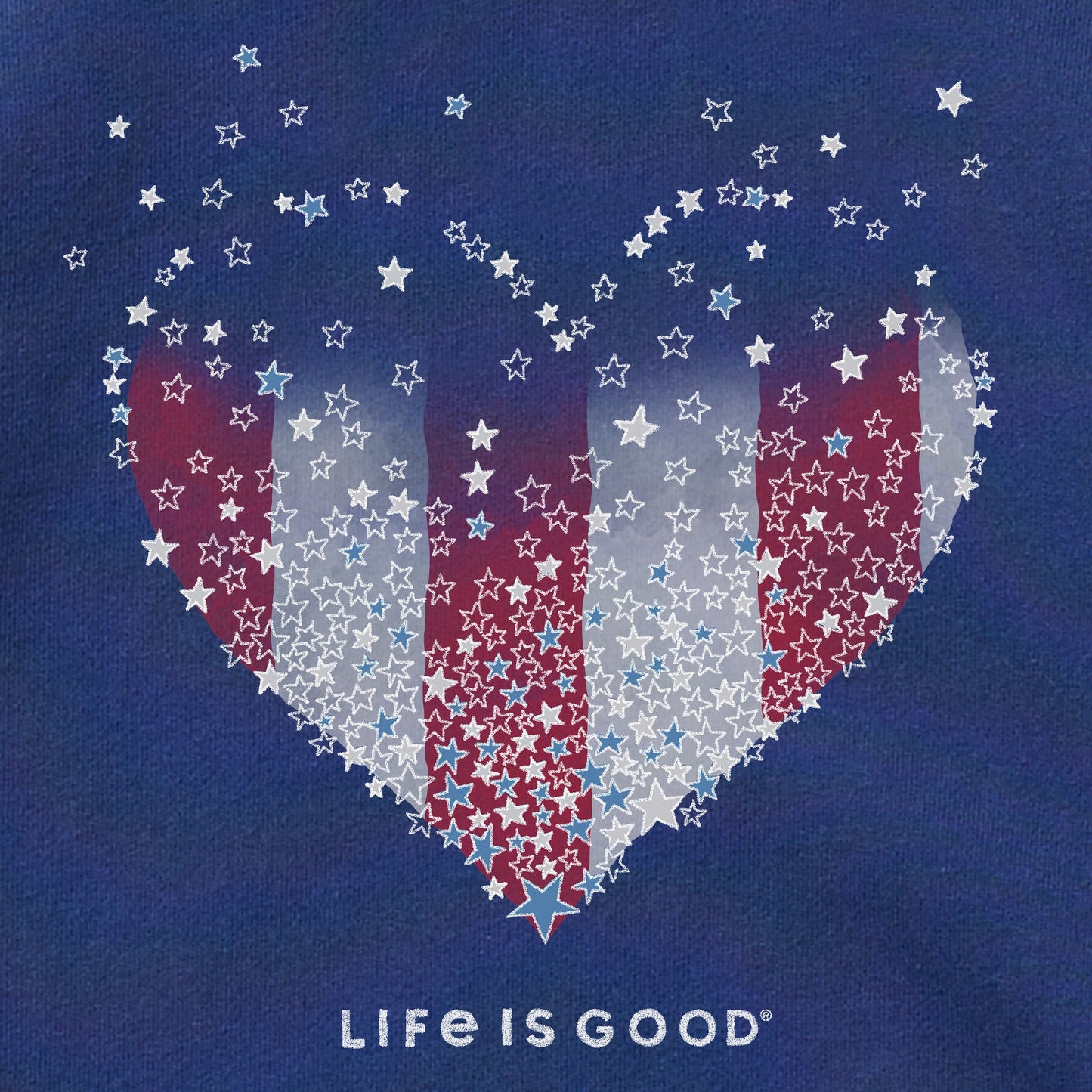 Women's Heart Stars and Stripes Simply True Fleece Crew