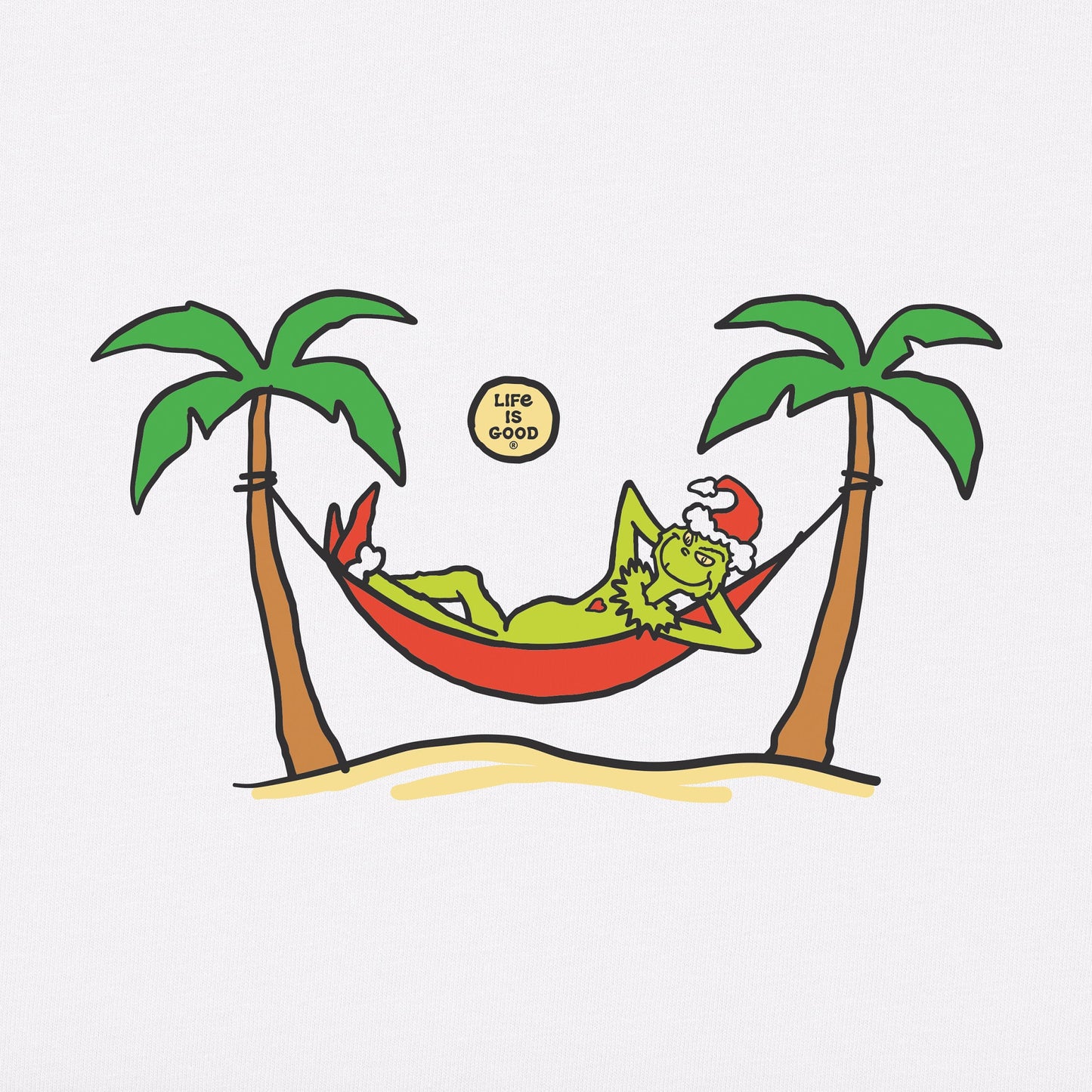 Women's Grinch Gave Back Christmas Beach Long Sleeve Crusher Tee