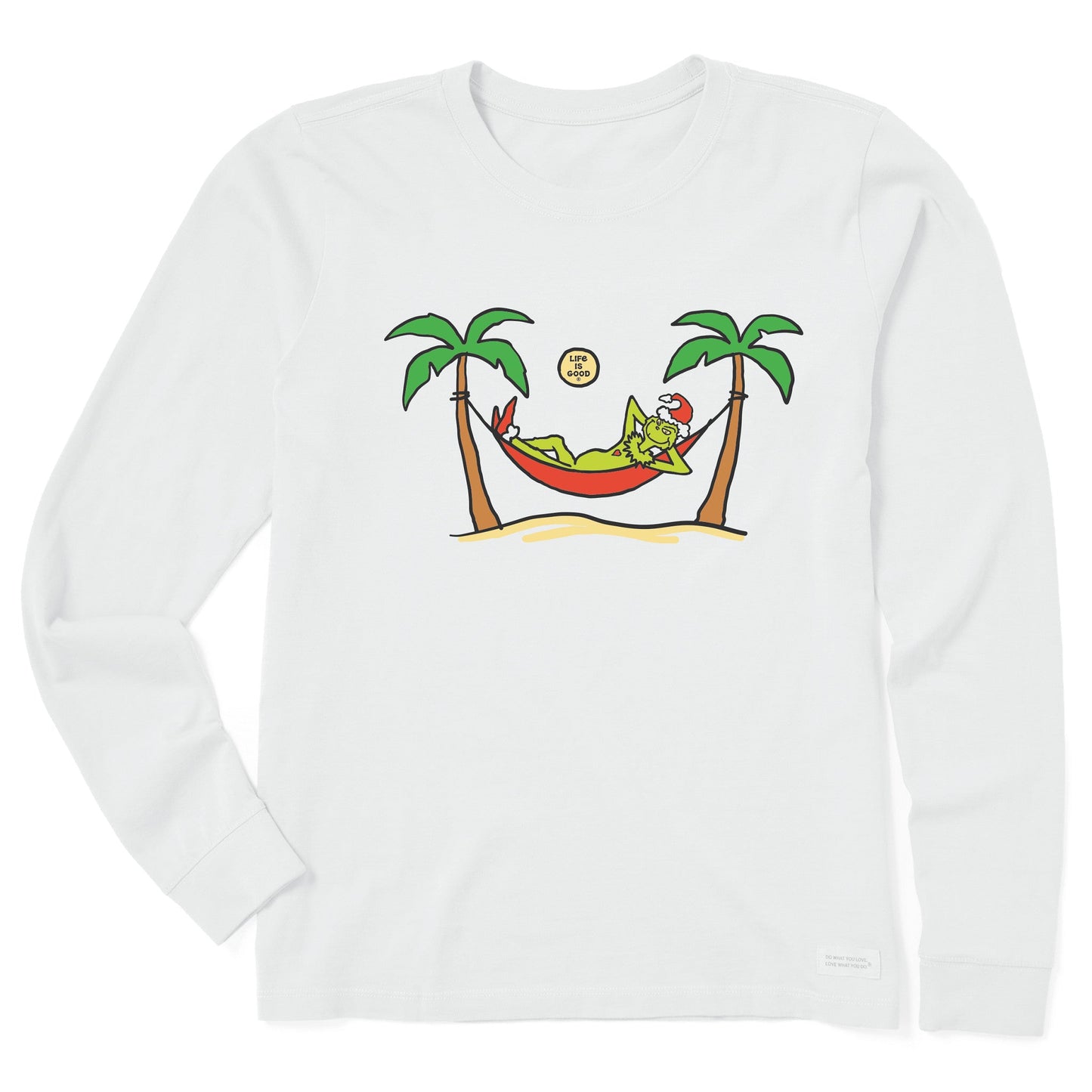 Women's Grinch Gave Back Christmas Beach Long Sleeve Crusher Tee