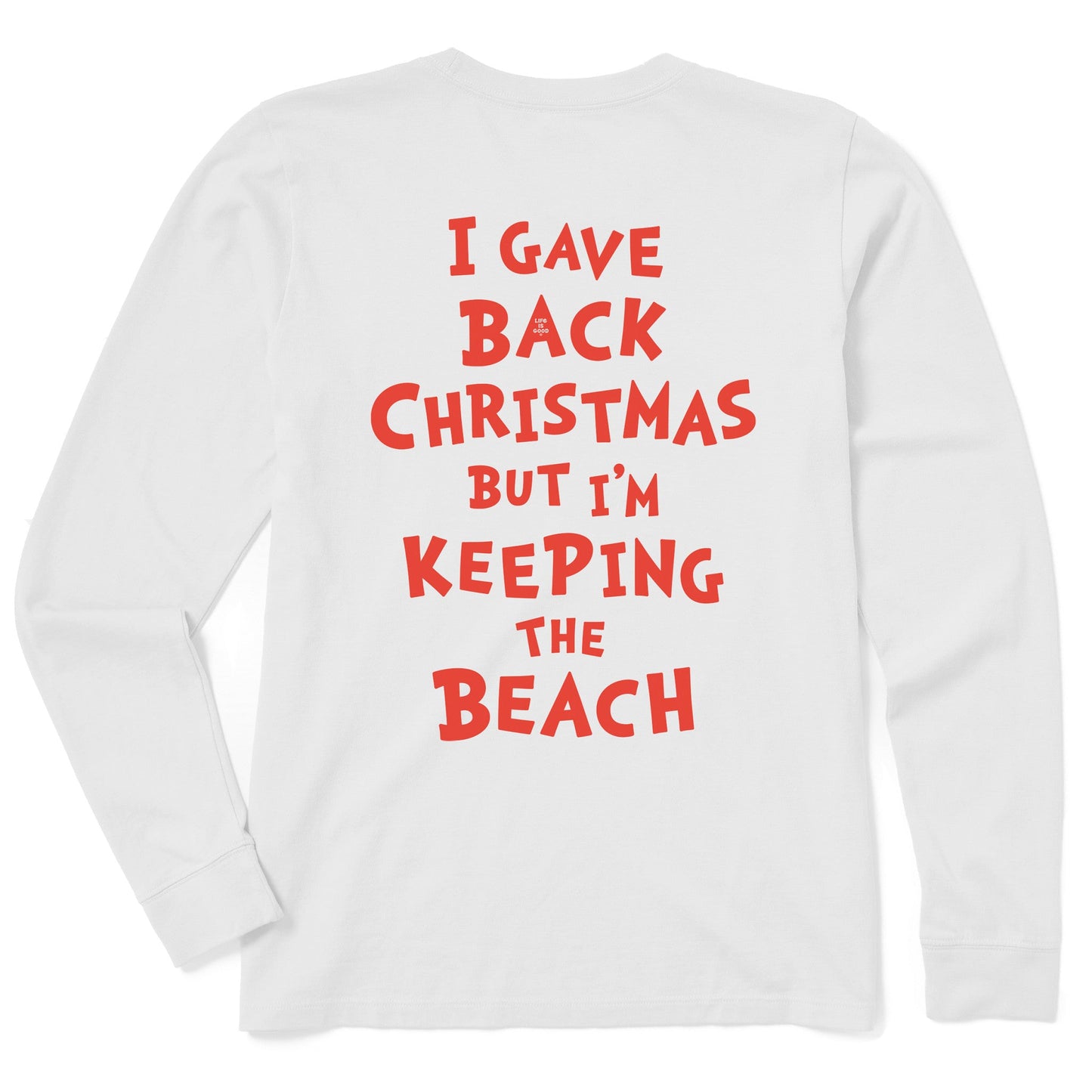 Women's Grinch Gave Back Christmas Beach Long Sleeve Crusher Tee