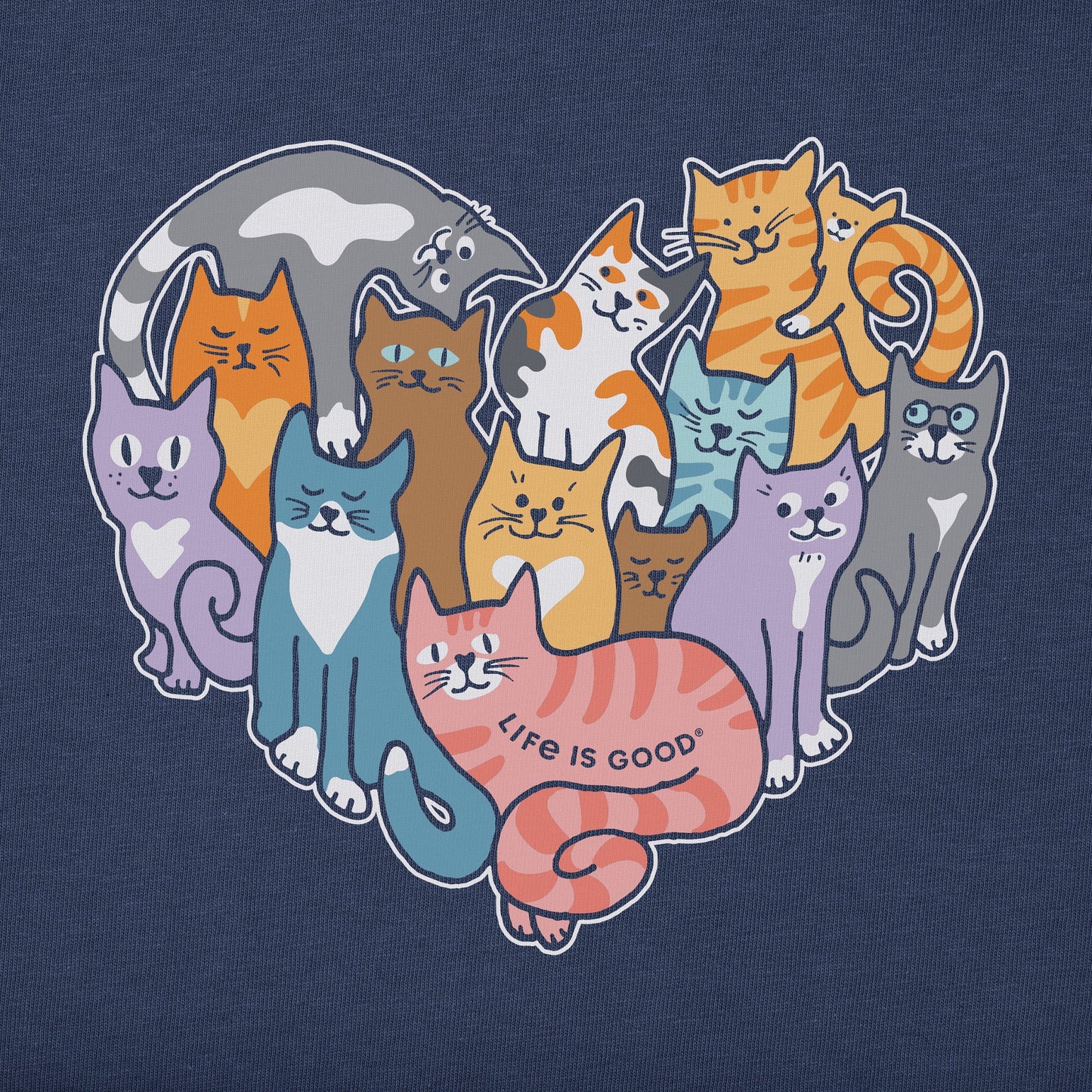 Kids Heart of Cats Short Sleeve Crusher Tee