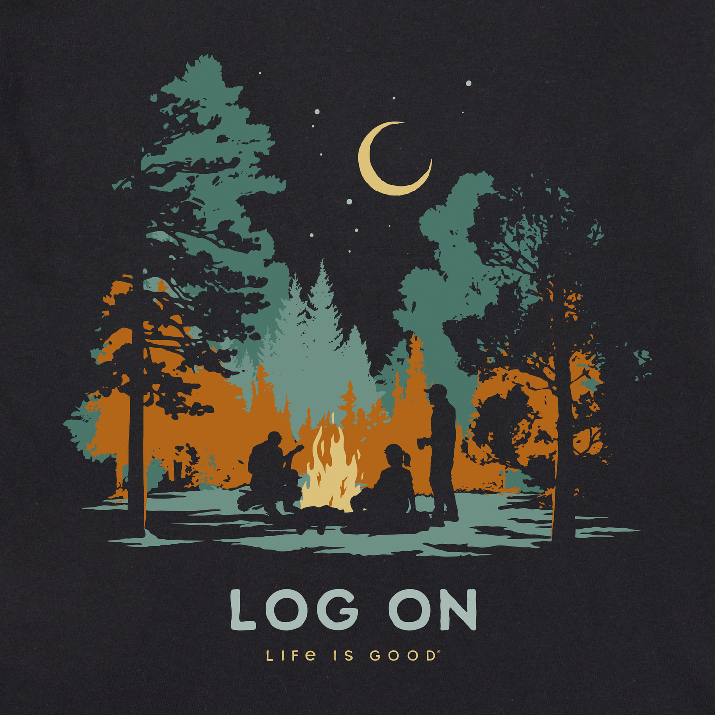 Men's Log On Campfire Short Sleeve Crusher Tee