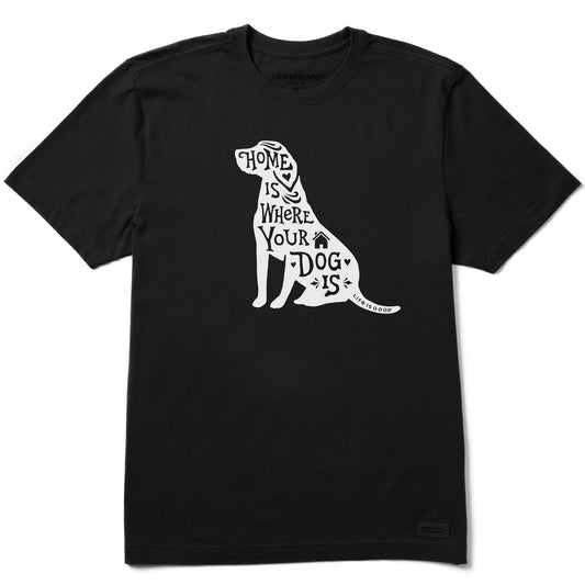Men's Home is Where Your Dog is Short Sleeve Crusher Tee