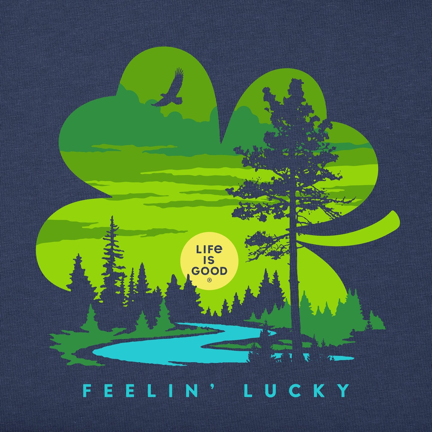 Men's Feelin' Lucky Cloverscape Short Sleeve Crusher Tee
