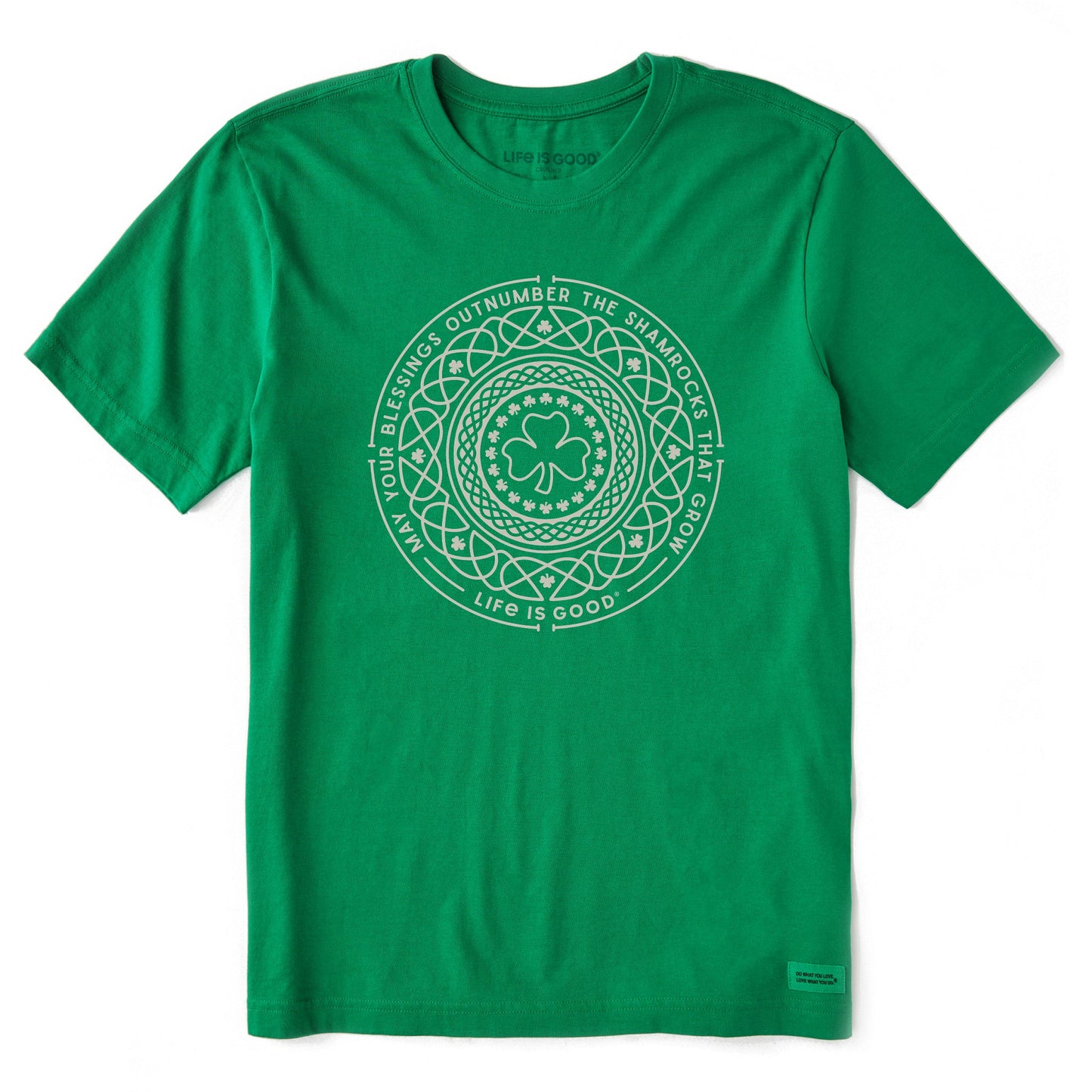 Men's Shamrock Mandala Short Sleeve Crusher Tee