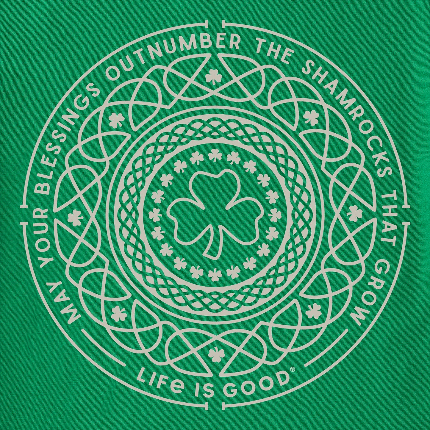 Men's Shamrock Mandala Short Sleeve Crusher Tee