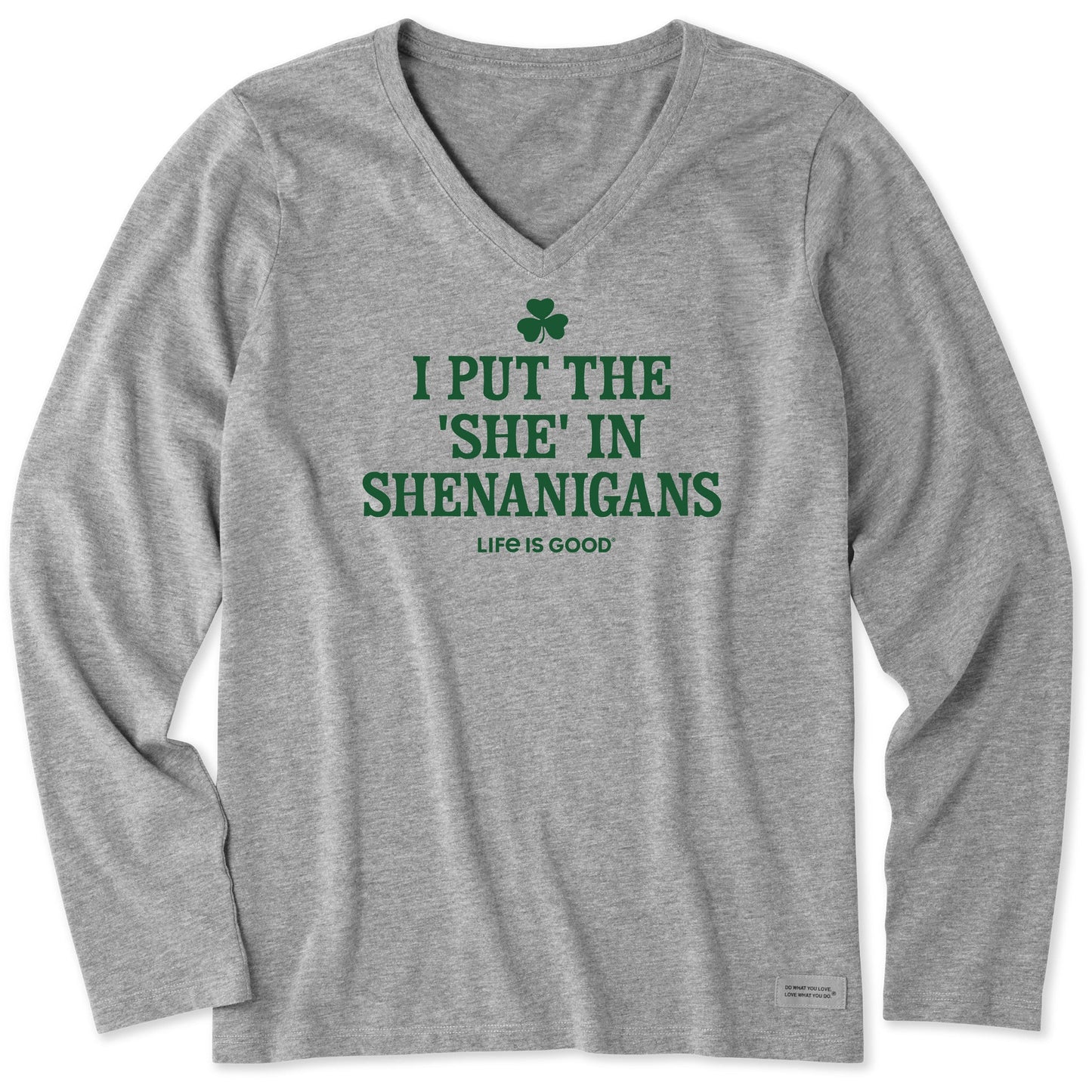 Women's She-Nanigans Long Sleeve Crusher Vee