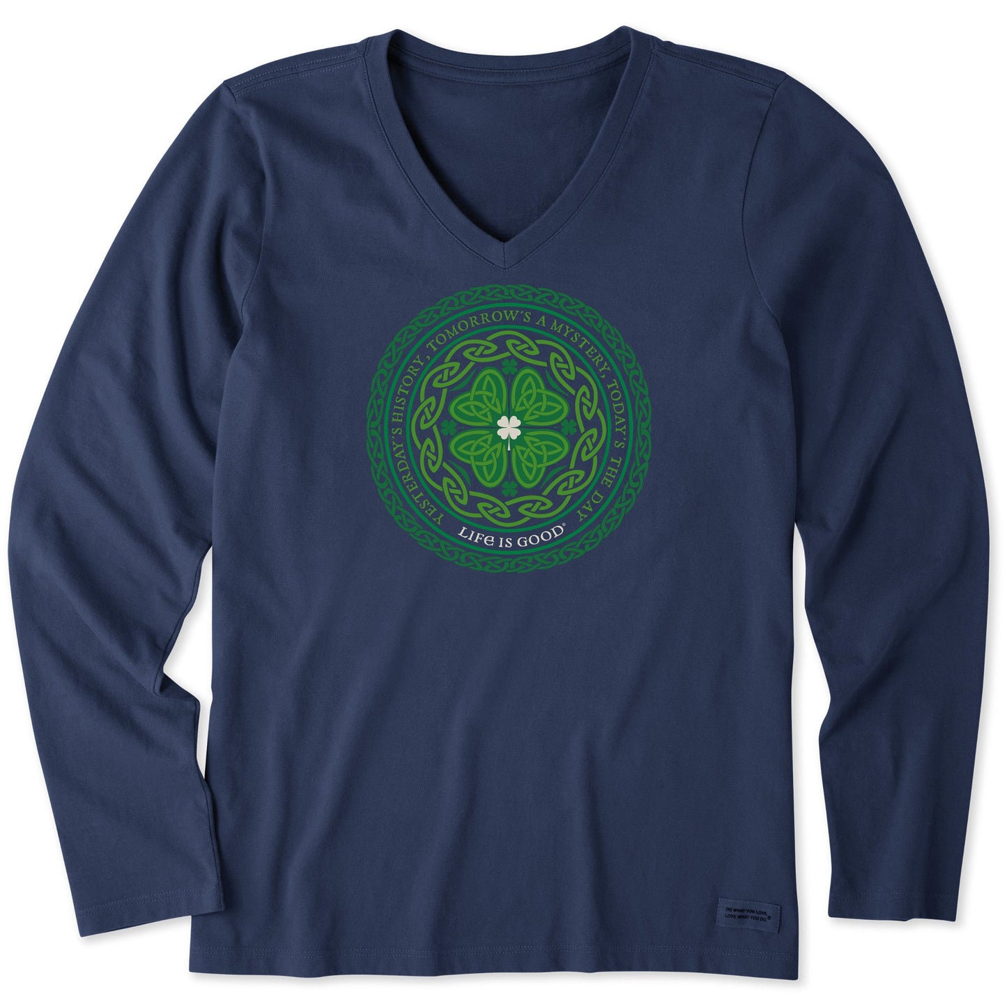 Women's Celtic Mandala Long Sleeve Crusher Vee