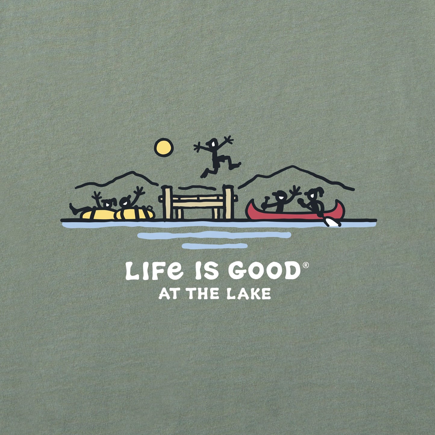 Men's Fun at the Lake Short Sleeve Crusher Tee