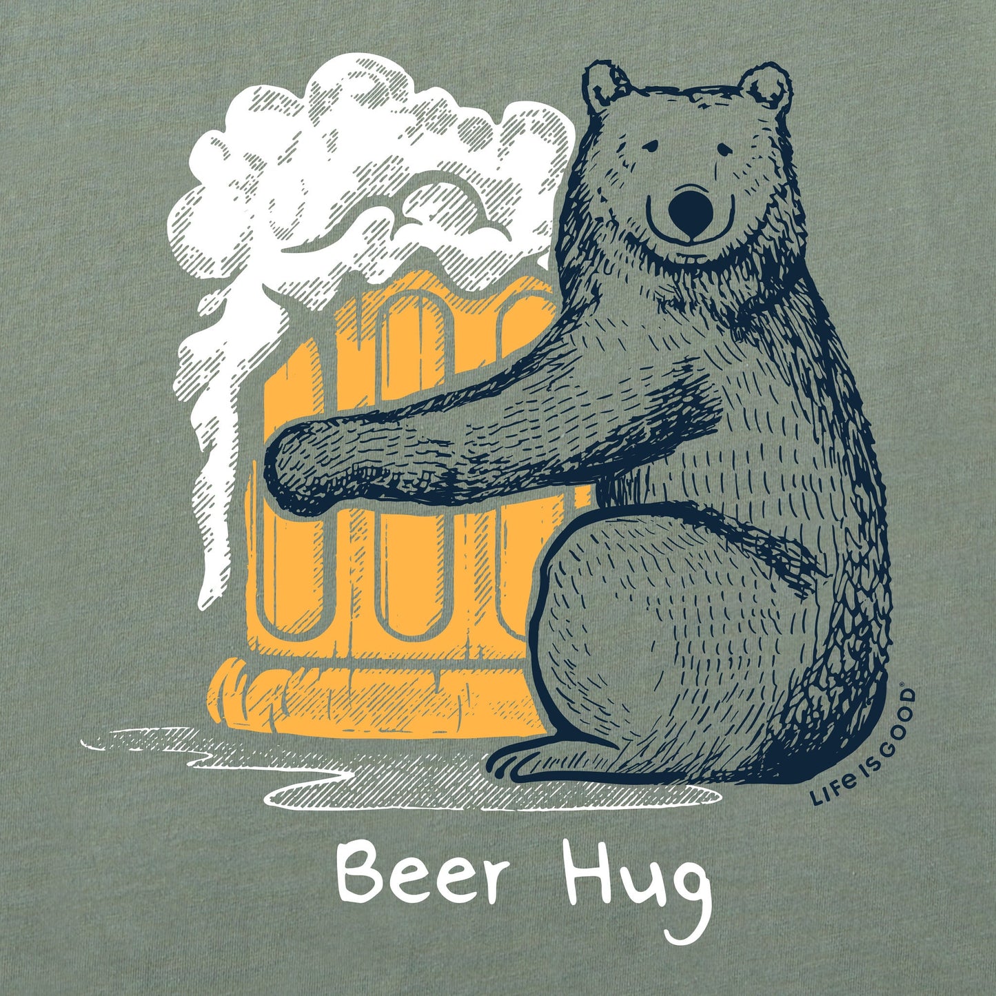 Men's Beer Hug Short Sleeve Crusher Tee