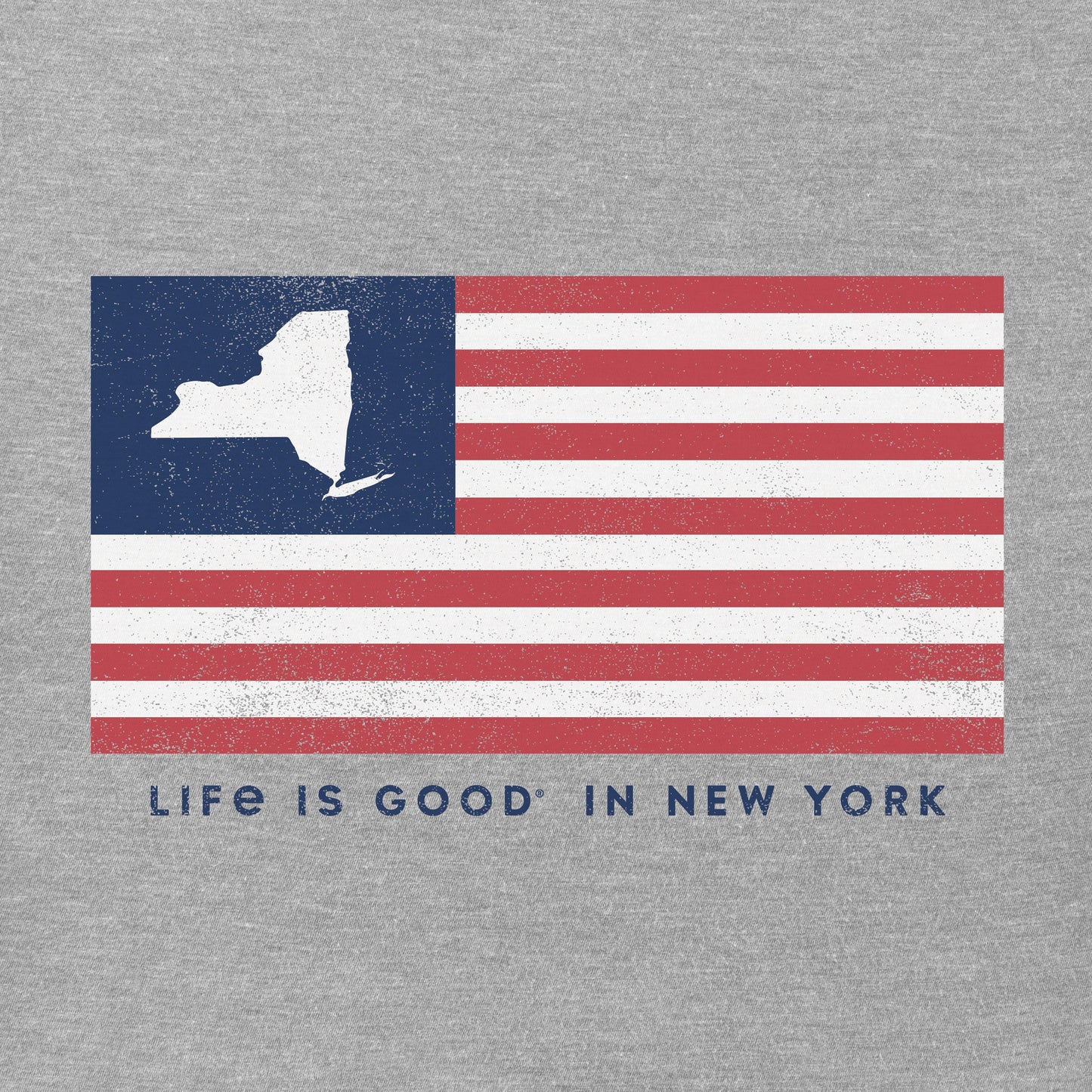 Men's Life is Good in NY Short Sleeve Crusher Tee