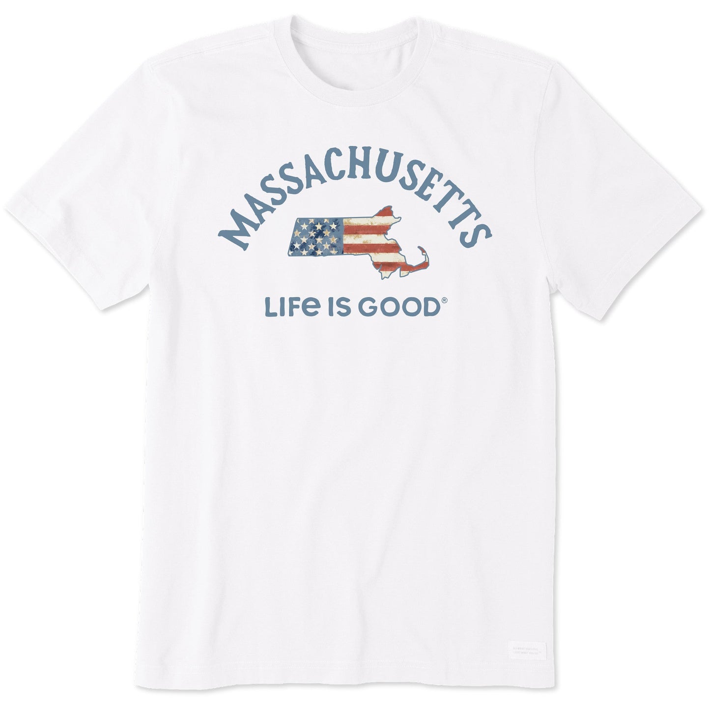 Men's Massachusetts Arched Flag Short Sleeve Crusher Tee