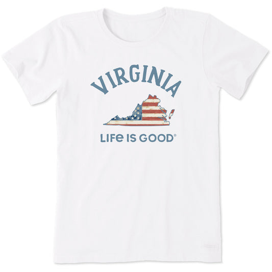 Women's Virginia Arched Flag Short Sleeve Crusher Tee