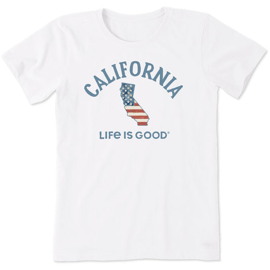 Women's California Arched Flag Short Sleeve Crusher Tee