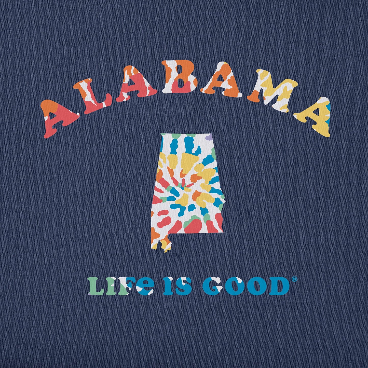 Women's Tie Dye Alabama Short Sleeve Crusher Tee