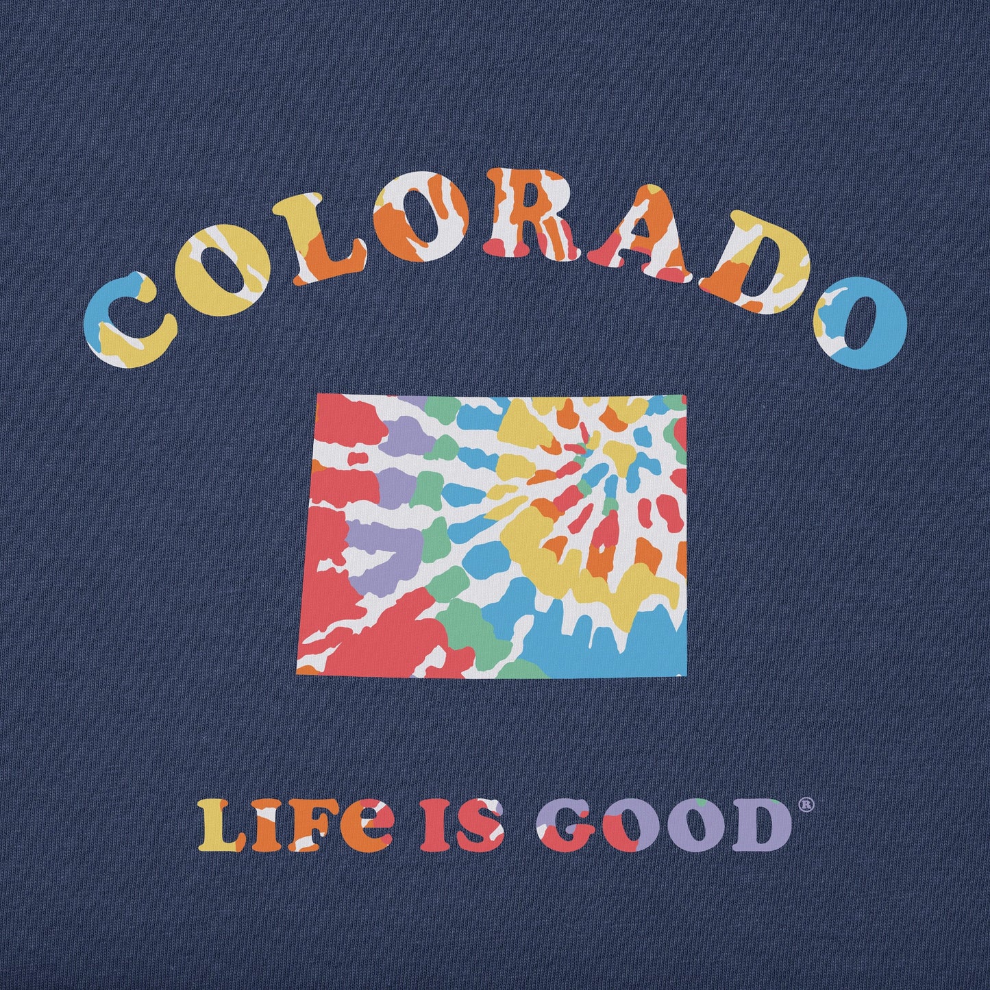 Women's Tie Dye Colorado Short Sleeve Crusher Tee