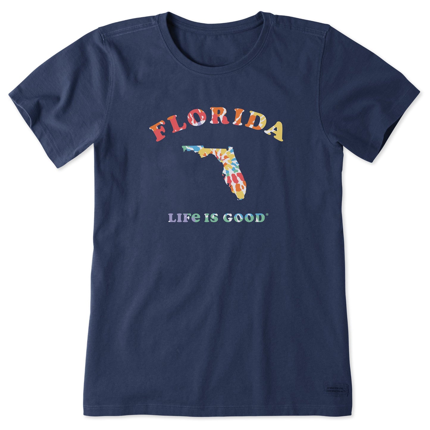 Women's Tie Dye Florida Short Sleeve Crusher Tee
