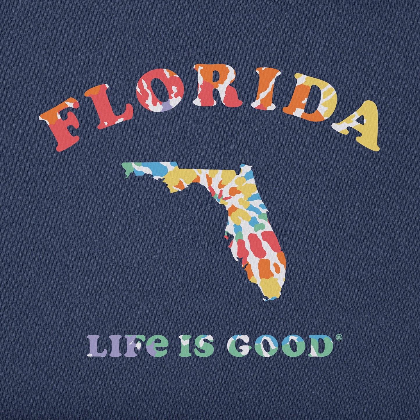 Women's Tie Dye Florida Short Sleeve Crusher Tee