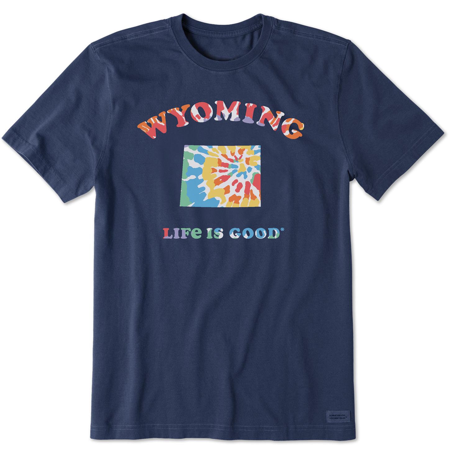Men's Tie Dye Wyoming Short Sleeve Crusher Tee