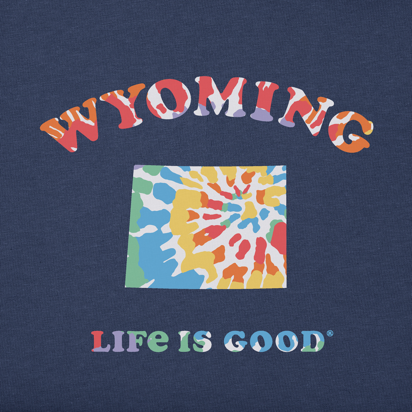 Men's Tie Dye Wyoming Short Sleeve Crusher Tee