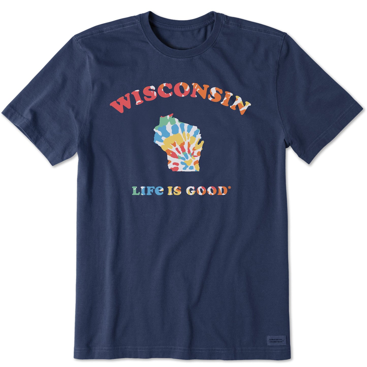 Men's Tie Dye Wisconsin Short Sleeve Crusher Tee