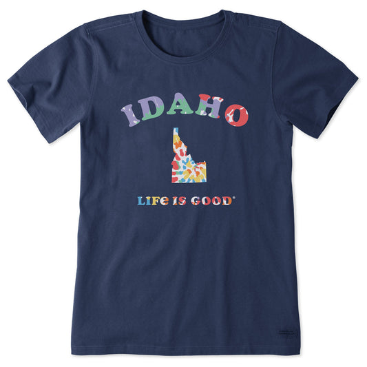 Women's Tie Dye Idaho Short Sleeve Crusher Tee