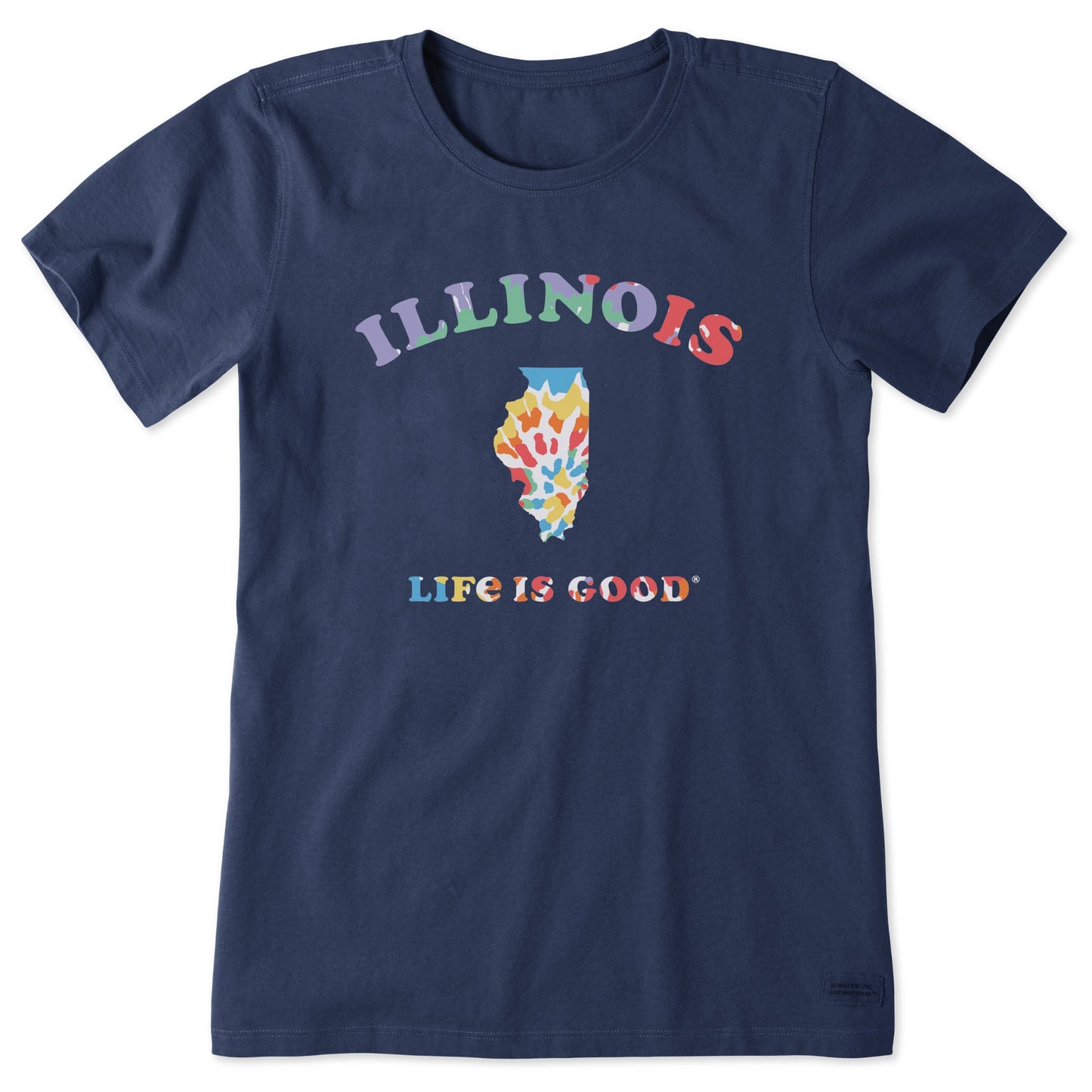 Women's Tie Dye Illinois Short Sleeve Crusher Tee