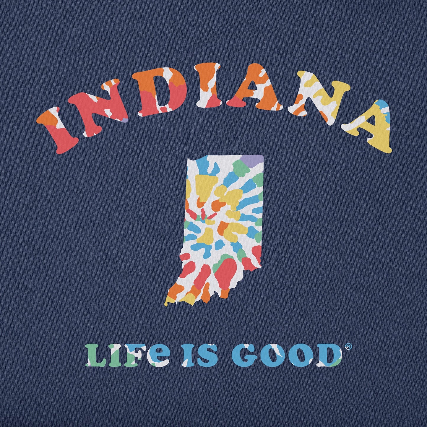 Women's Tie Dye Indiana Short Sleeve Crusher Tee