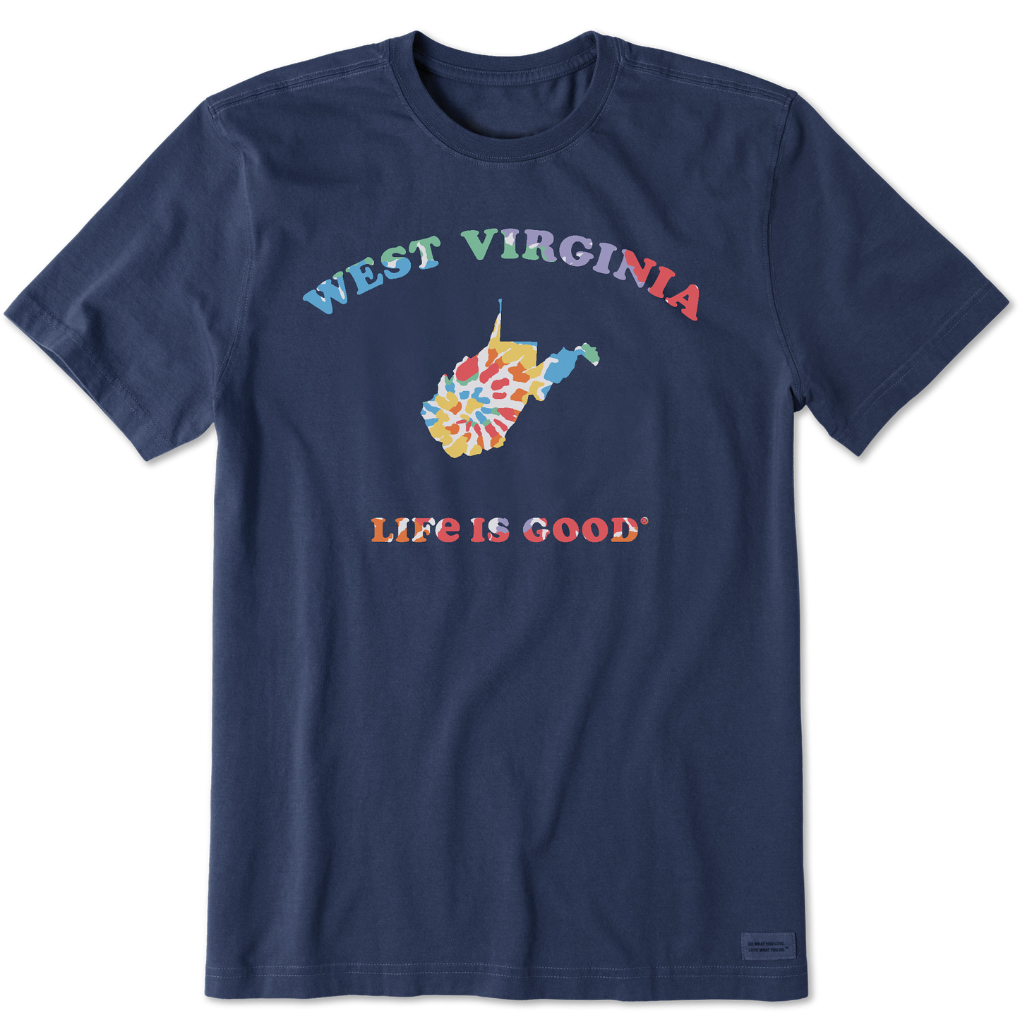 Men's Tie Dye West Virginia Short Sleeve Crusher Tee