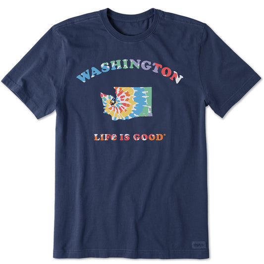 Men's Tie Dye Washington Short Sleeve Crusher Tee