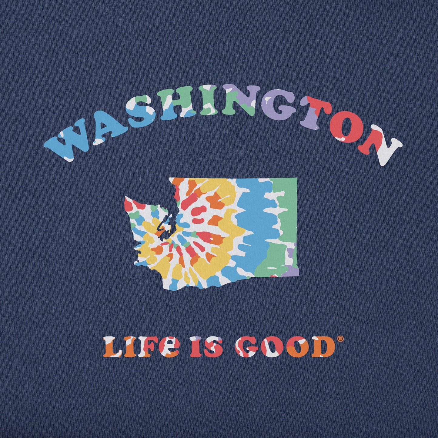 Men's Tie Dye Washington Short Sleeve Crusher Tee