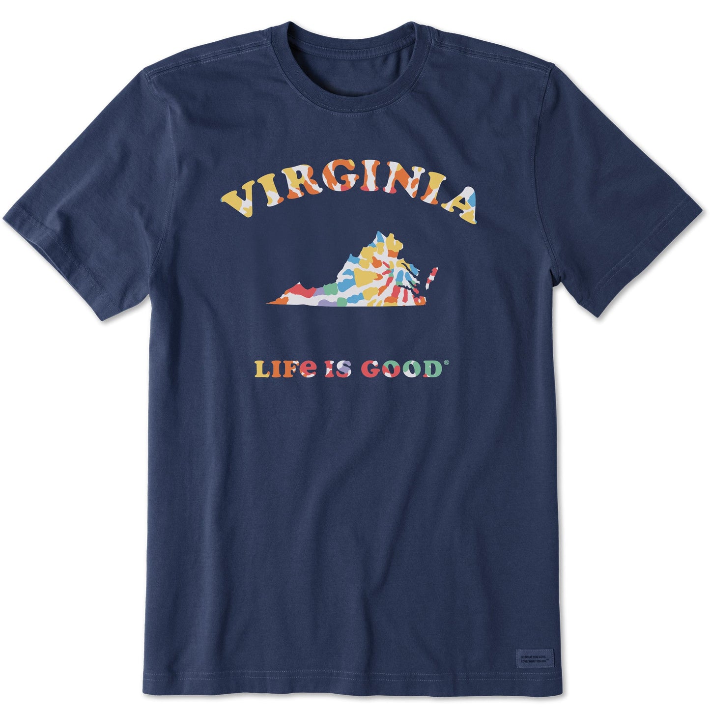 Men's Tie Dye Virginia Short Sleeve Crusher Tee