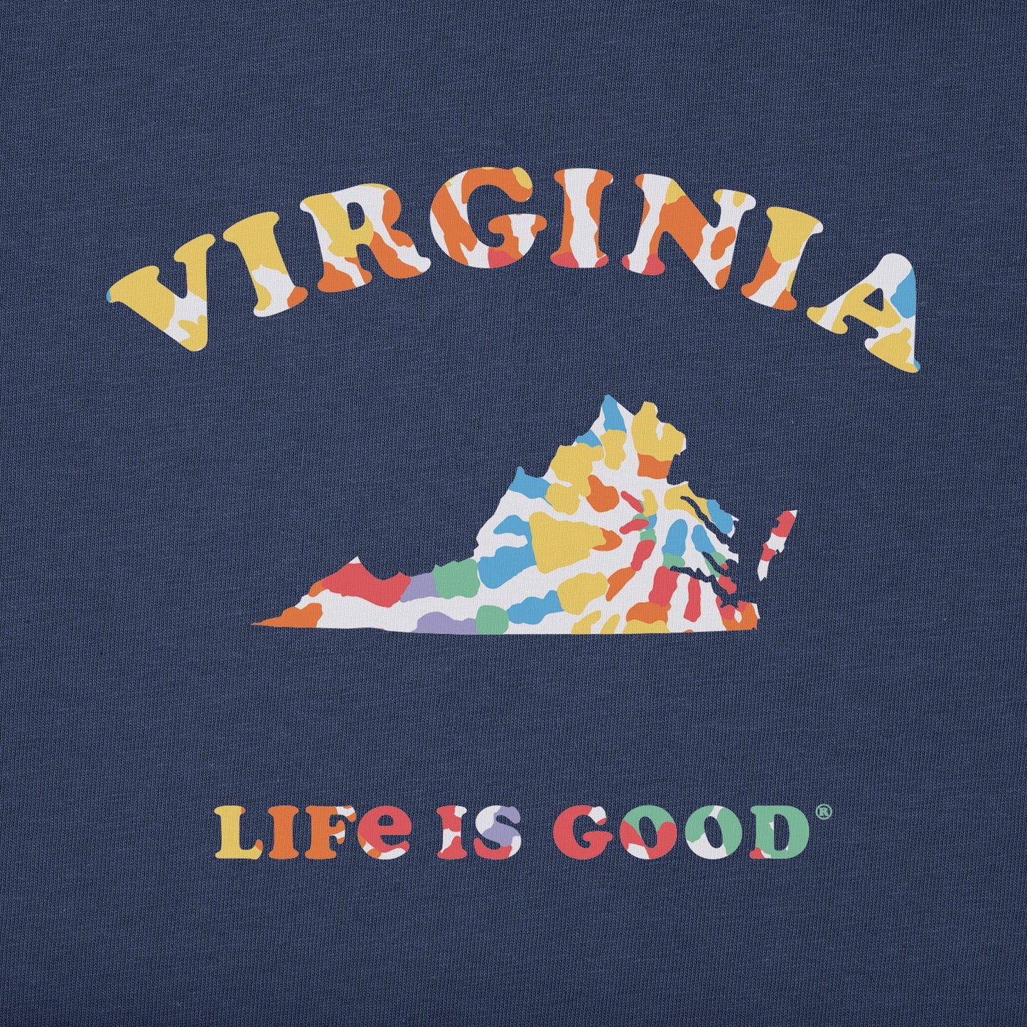 Men's Tie Dye Virginia Short Sleeve Crusher Tee