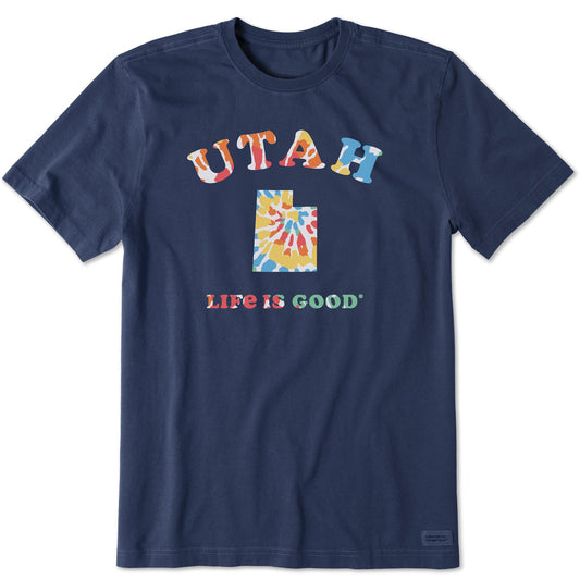 Men's Tie Dye Utah Short Sleeve Crusher Tee