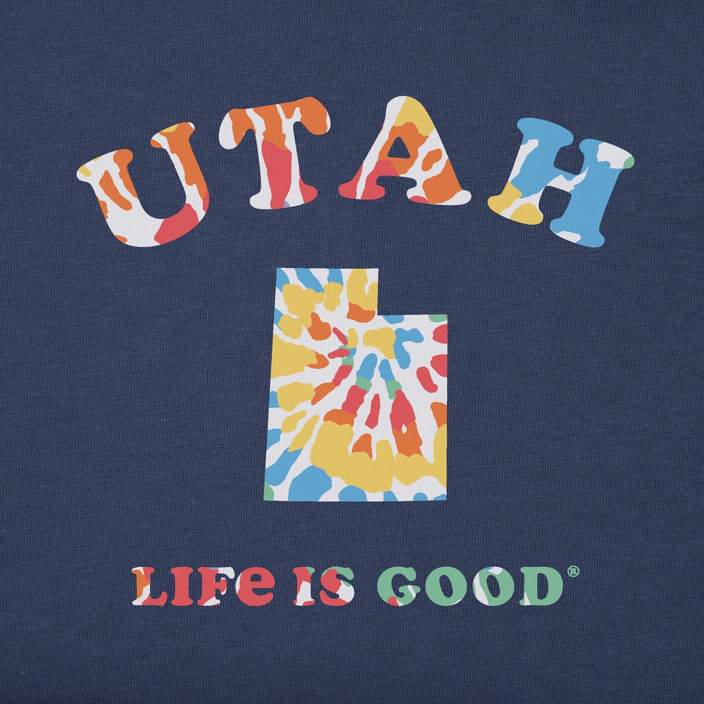 Men's Tie Dye Utah Short Sleeve Crusher Tee