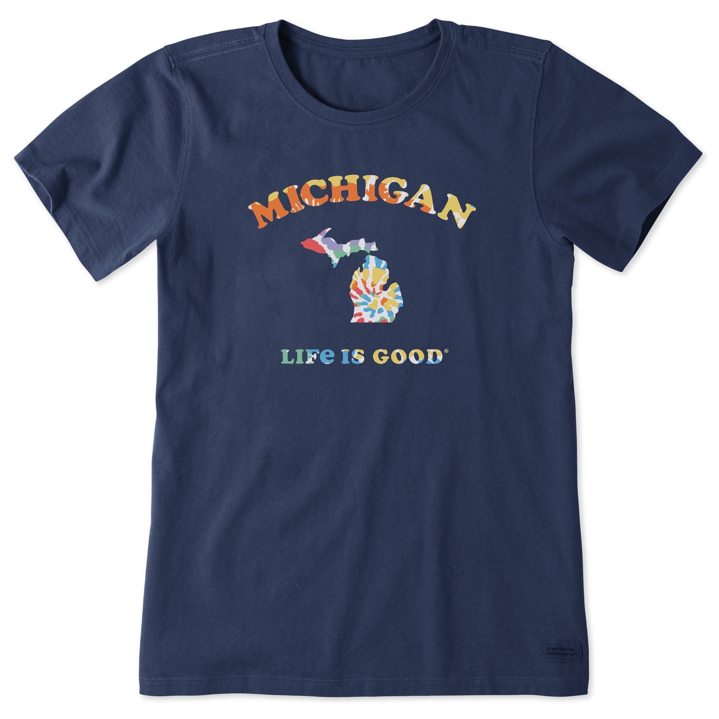 Women's Tie Dye Michigan Short Sleeve Crusher Tee