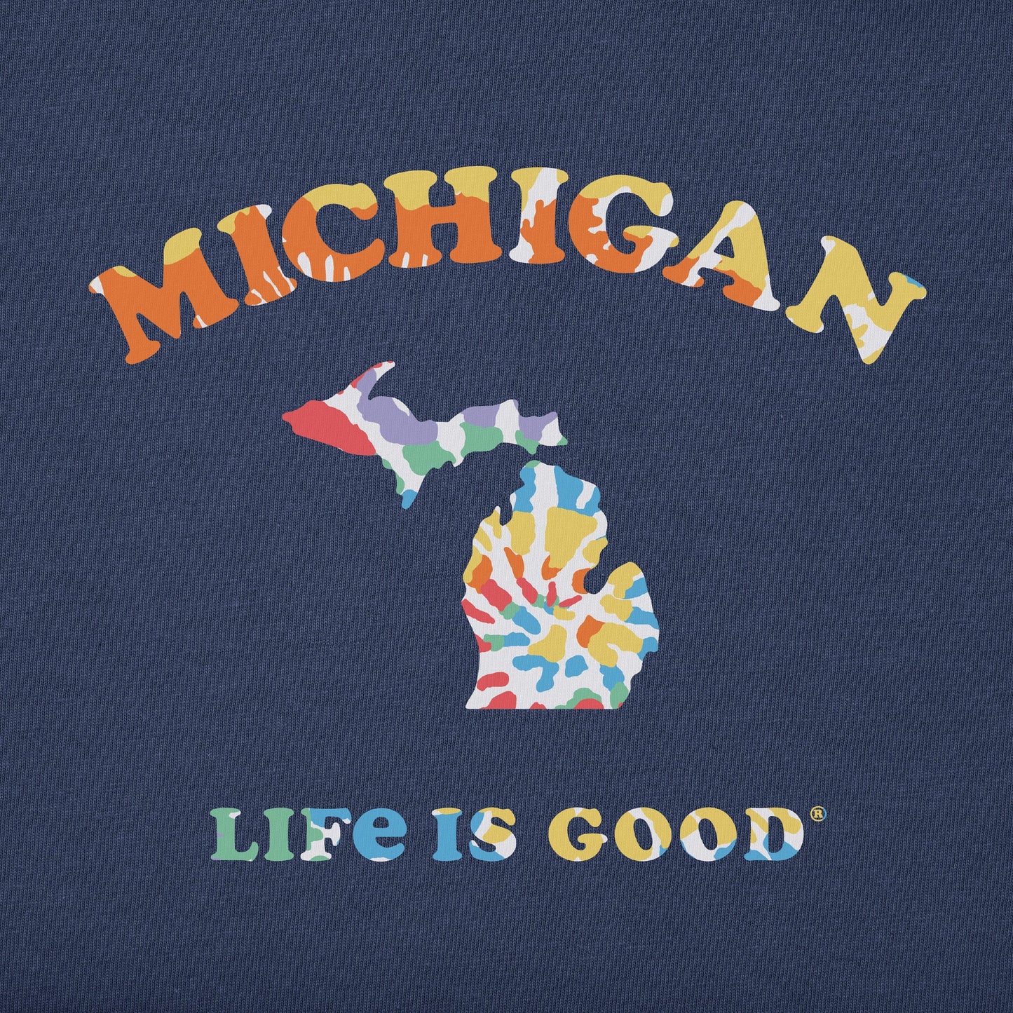 Women's Tie Dye Michigan Short Sleeve Crusher Tee