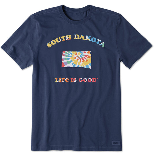 Men's Tie Dye South Dakota Short Sleeve Crusher Tee