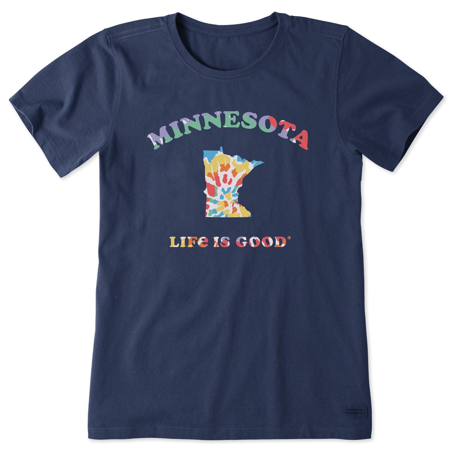 Women's Tie Dye Minnesota Short Sleeve Crusher Tee