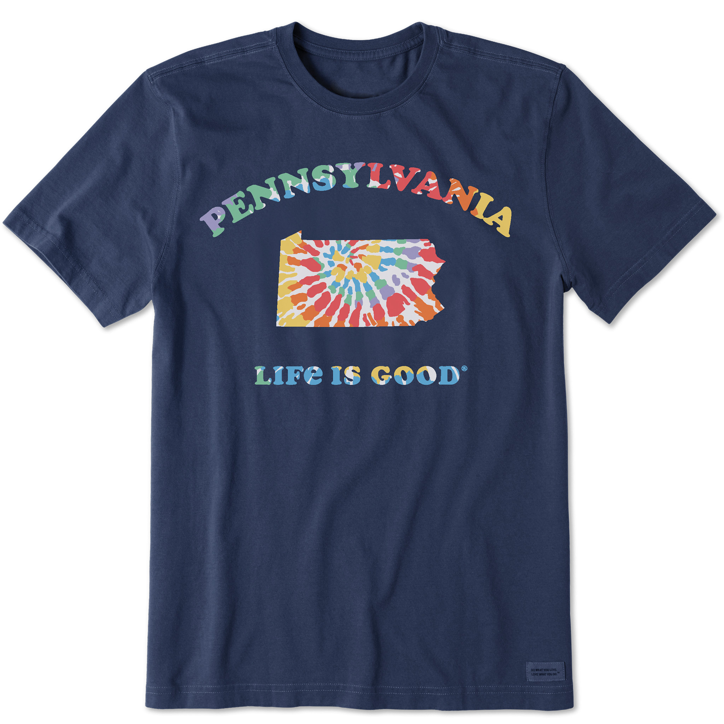 Men's Tie Dye Pennsylvania Short Sleeve Crusher Tee