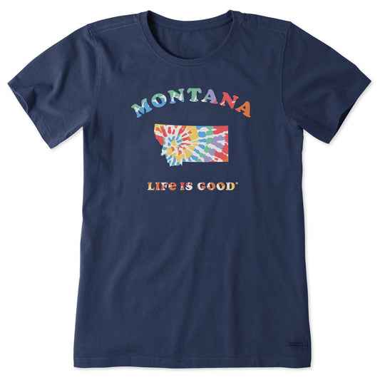 Women's Tie Dye Montana Short Sleeve Crusher Tee