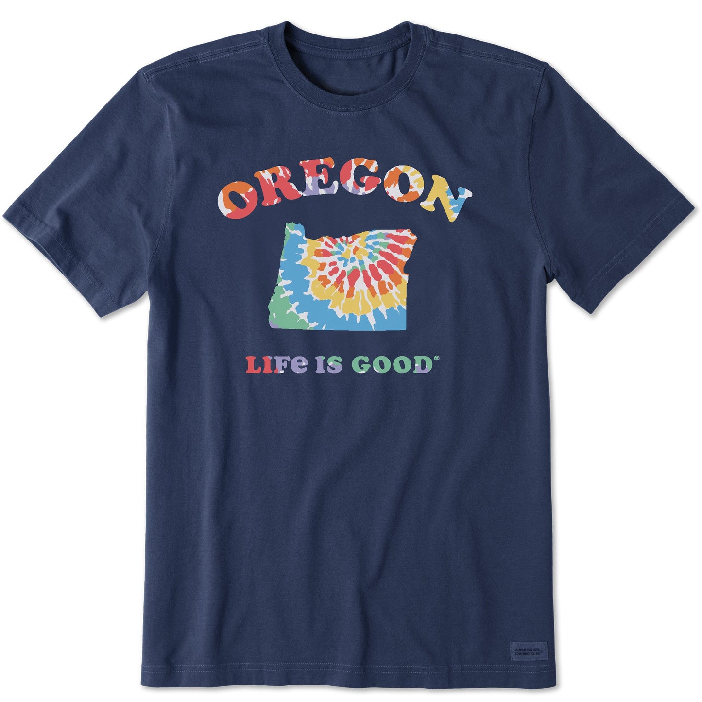Men's Tie Dye Oregon Short Sleeve Crusher Tee
